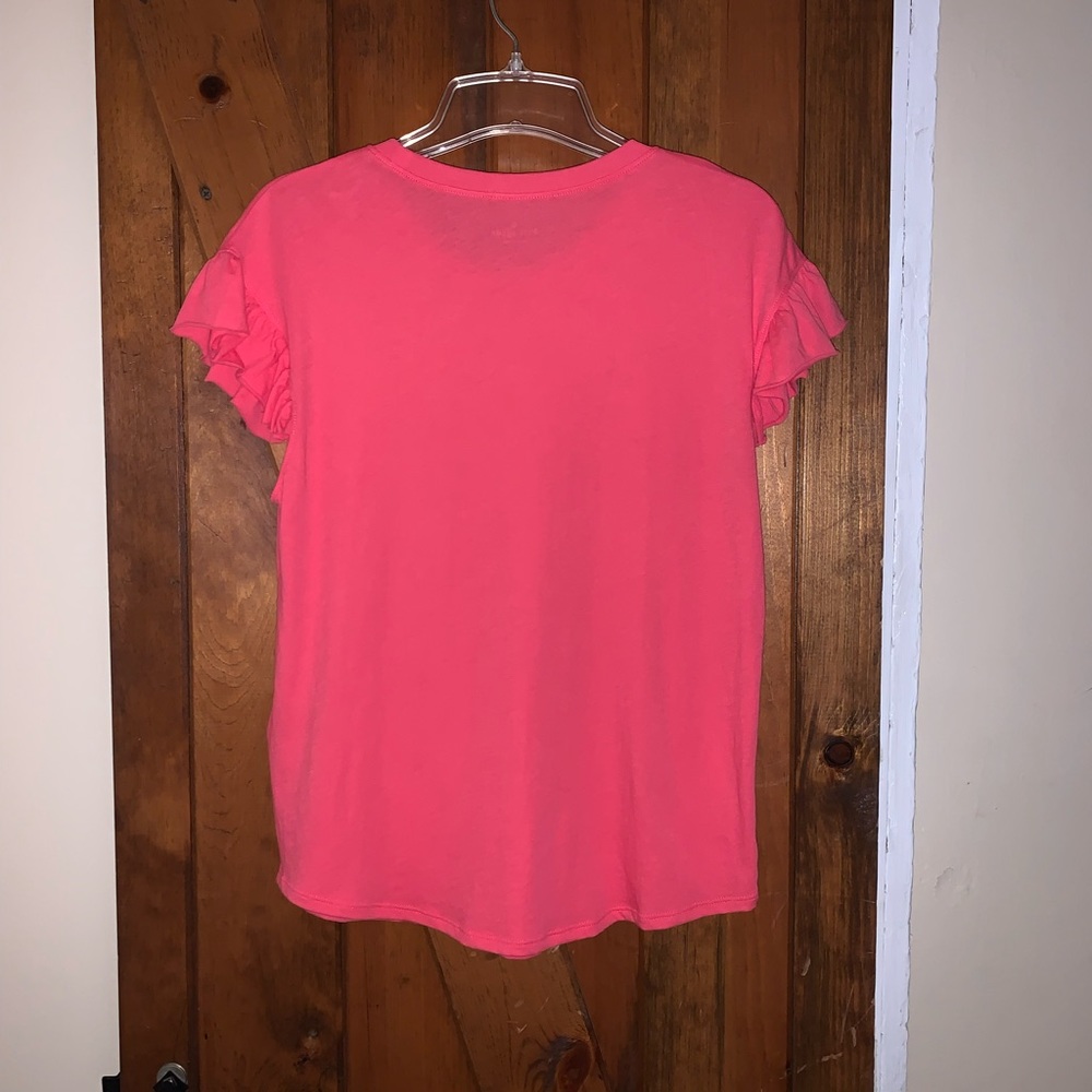 Kate Spade New York Pink Ruffle Sleeve Tee - Picture 10 of 16